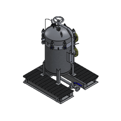 SS304 800 GPM Skid Packaged Single Bag Housings