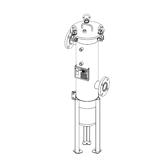 Side Line Single Bag Filter Housing