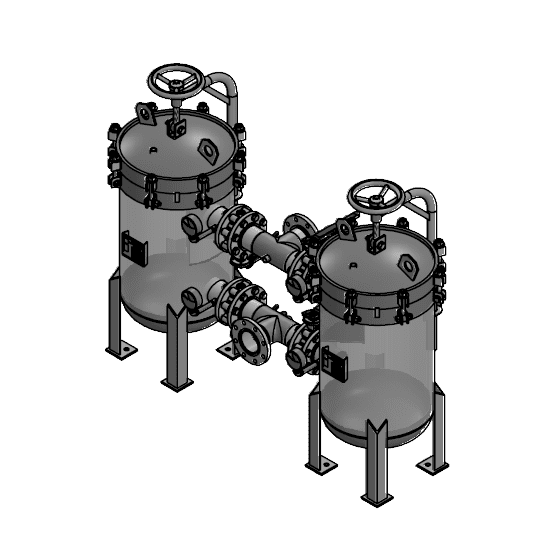 Duplex multi-bag housing - S4LPDV20-812-4F-150-V2