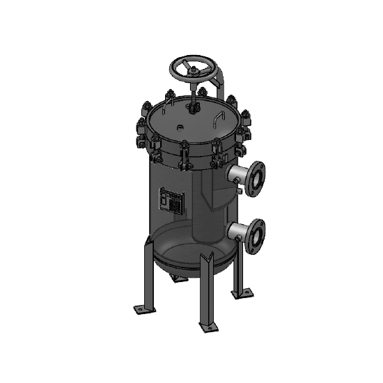 Stainless 3-bag industrial filter housing